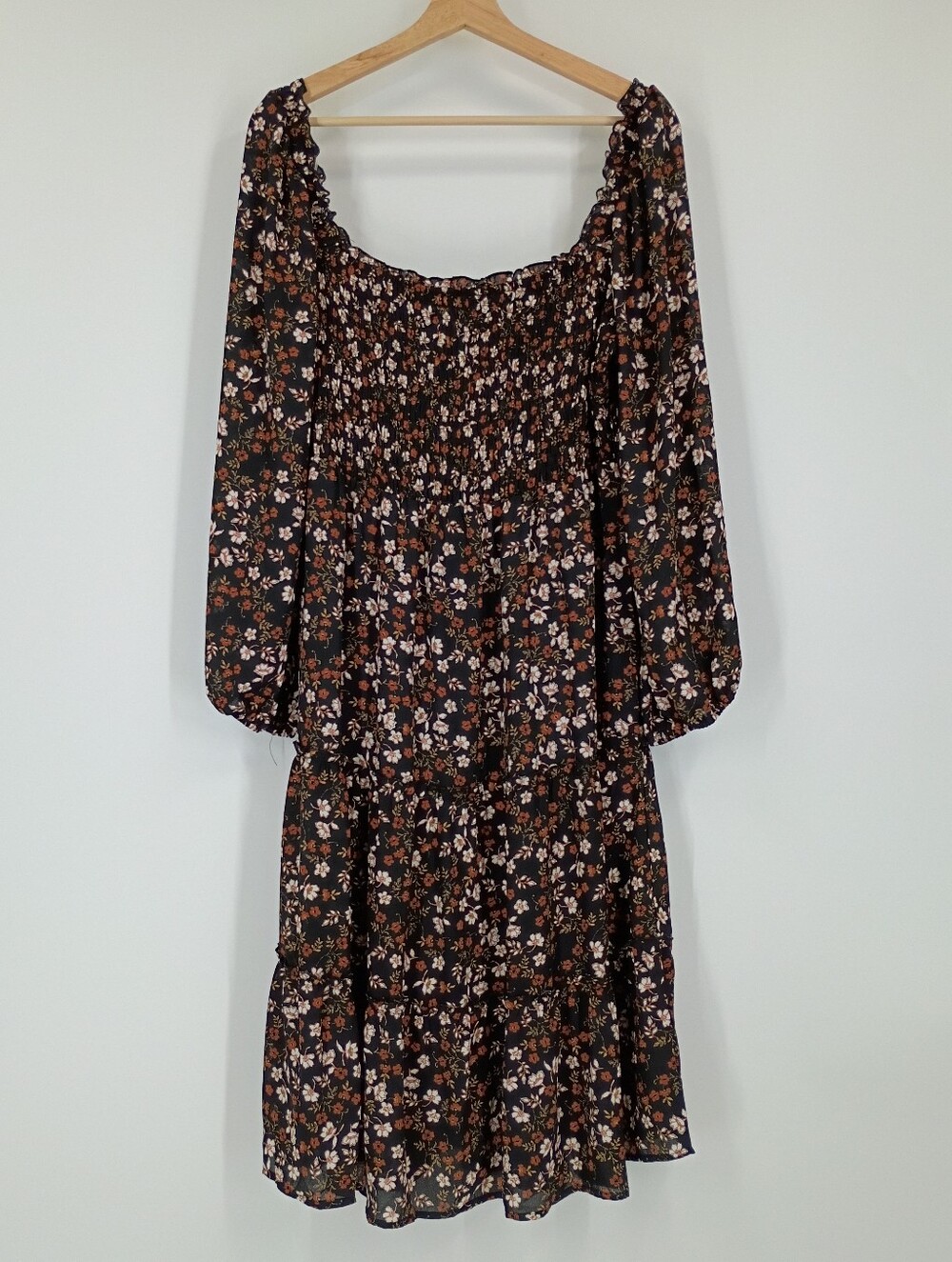 A.U.W. Floral Smocked Dress